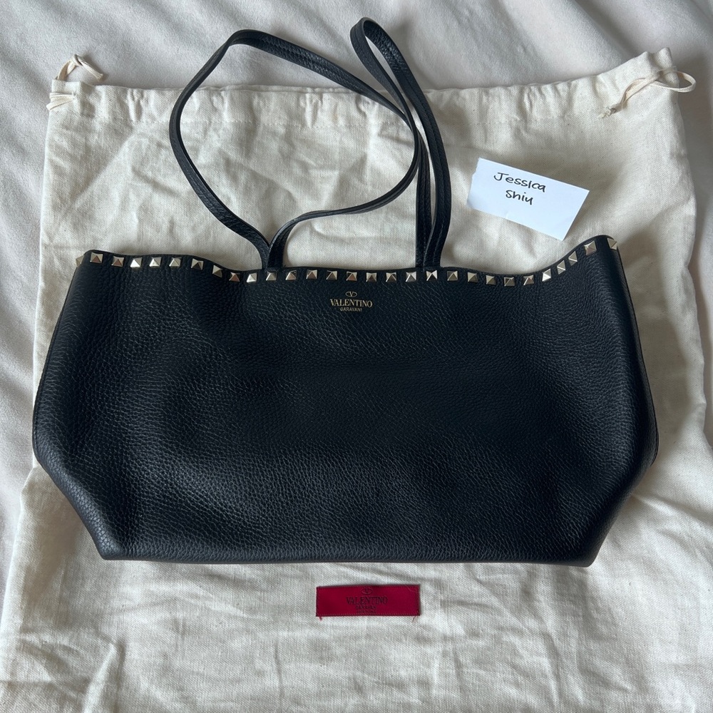 Valentino Small Rockstud leather tote